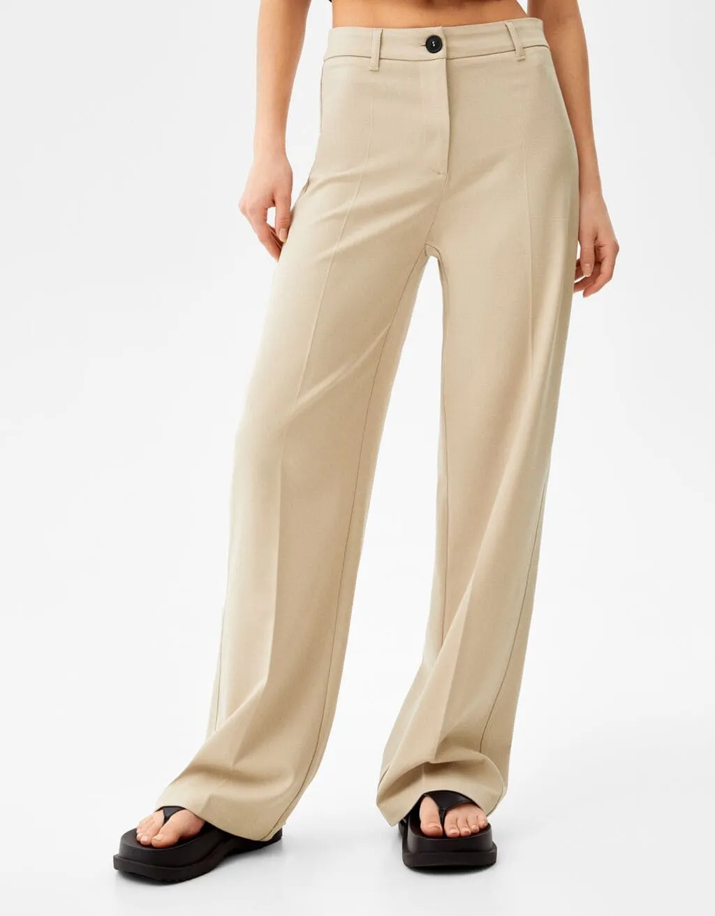 Wide-Leg-Hose mit Gürtelschlaufen