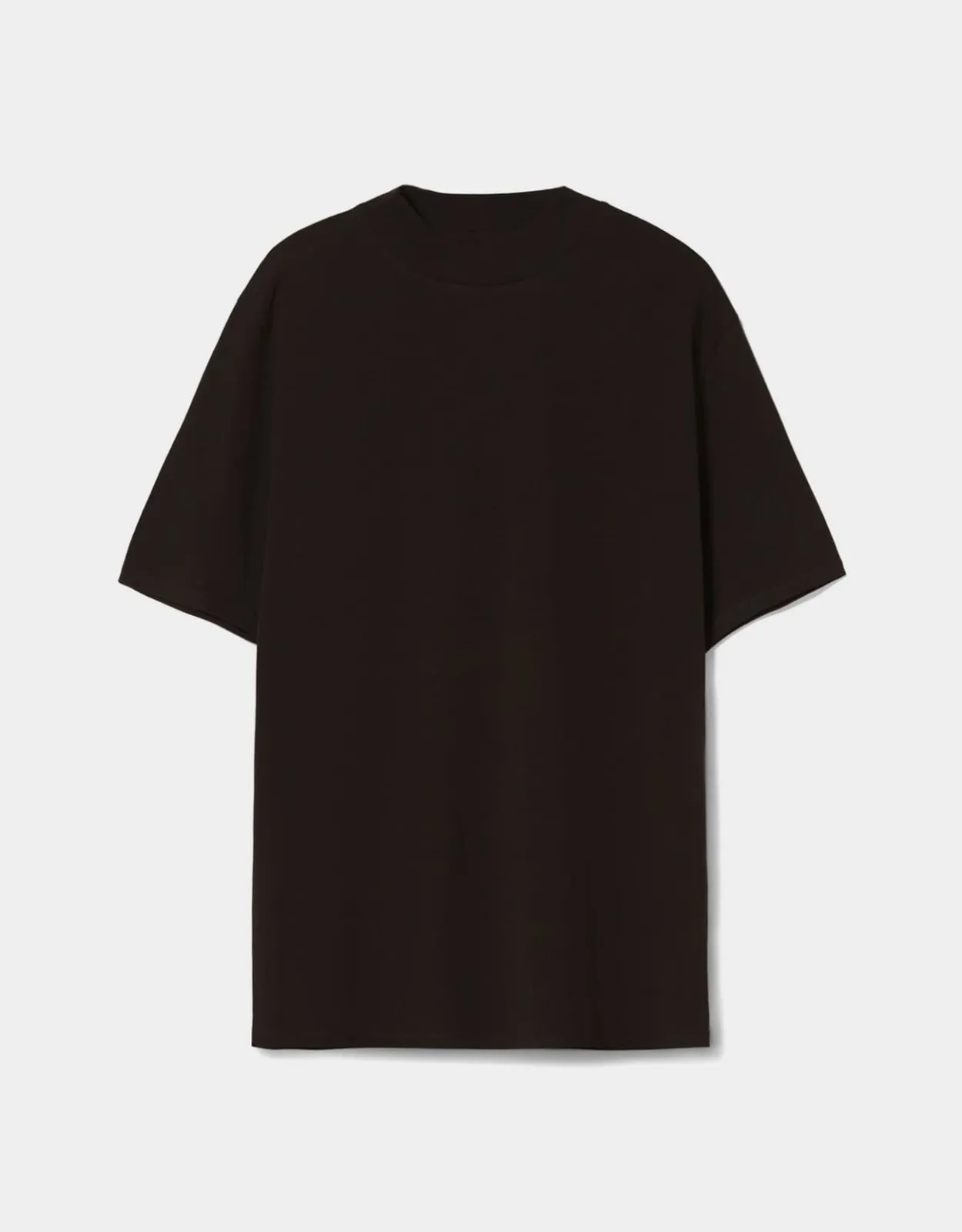 T-Shirt im Slim-Fit mit geripptem Stehkragen