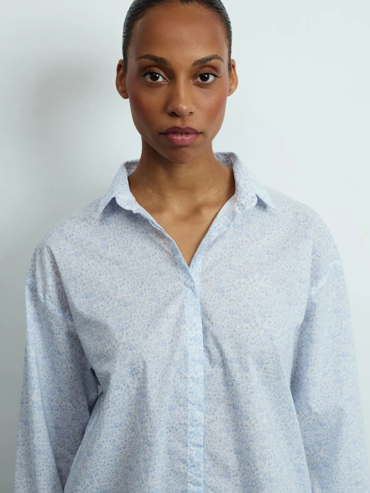 Cropped-Leinentop mit Neckholder