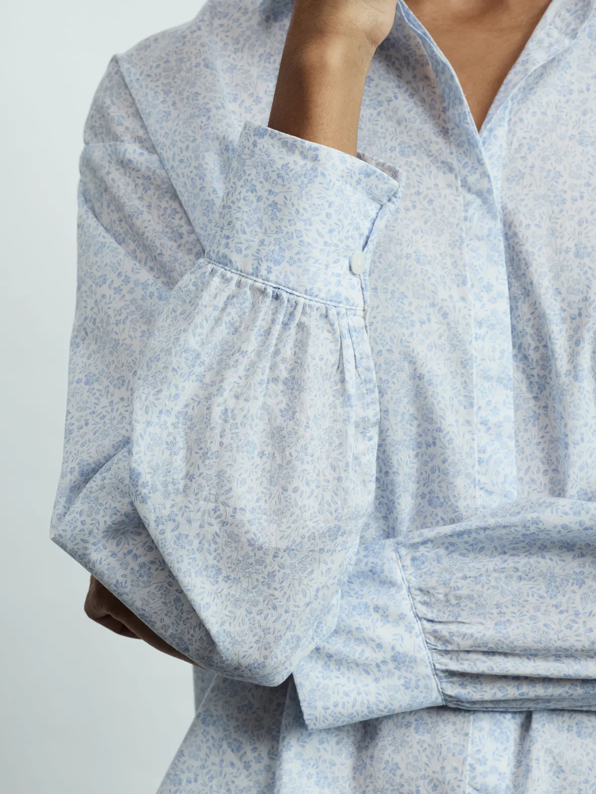 Cropped-Leinentop mit Neckholder