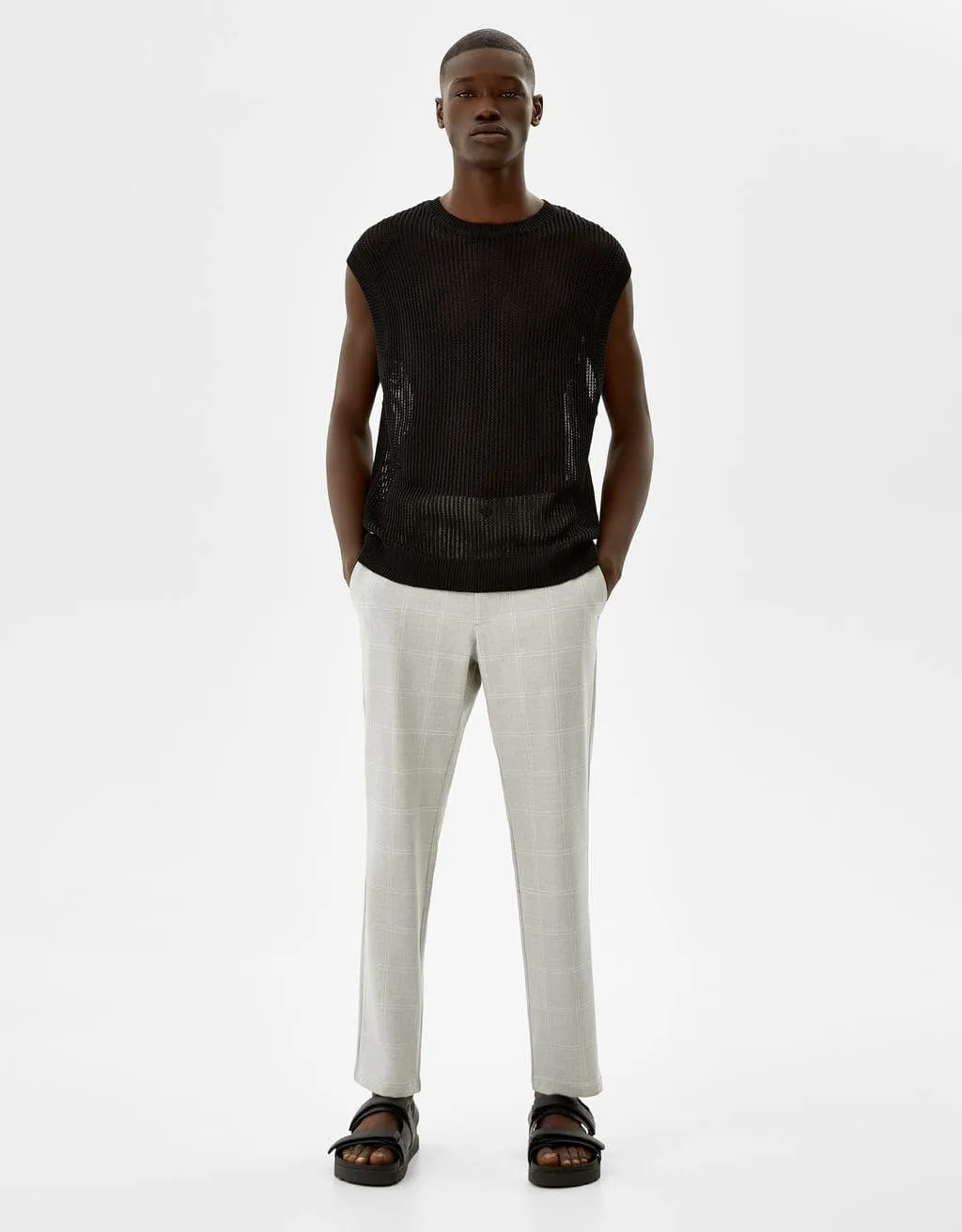 Eng geschnittene Slim-Fit-Hose mit seitlichem Gummizug